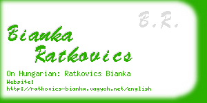 bianka ratkovics business card
